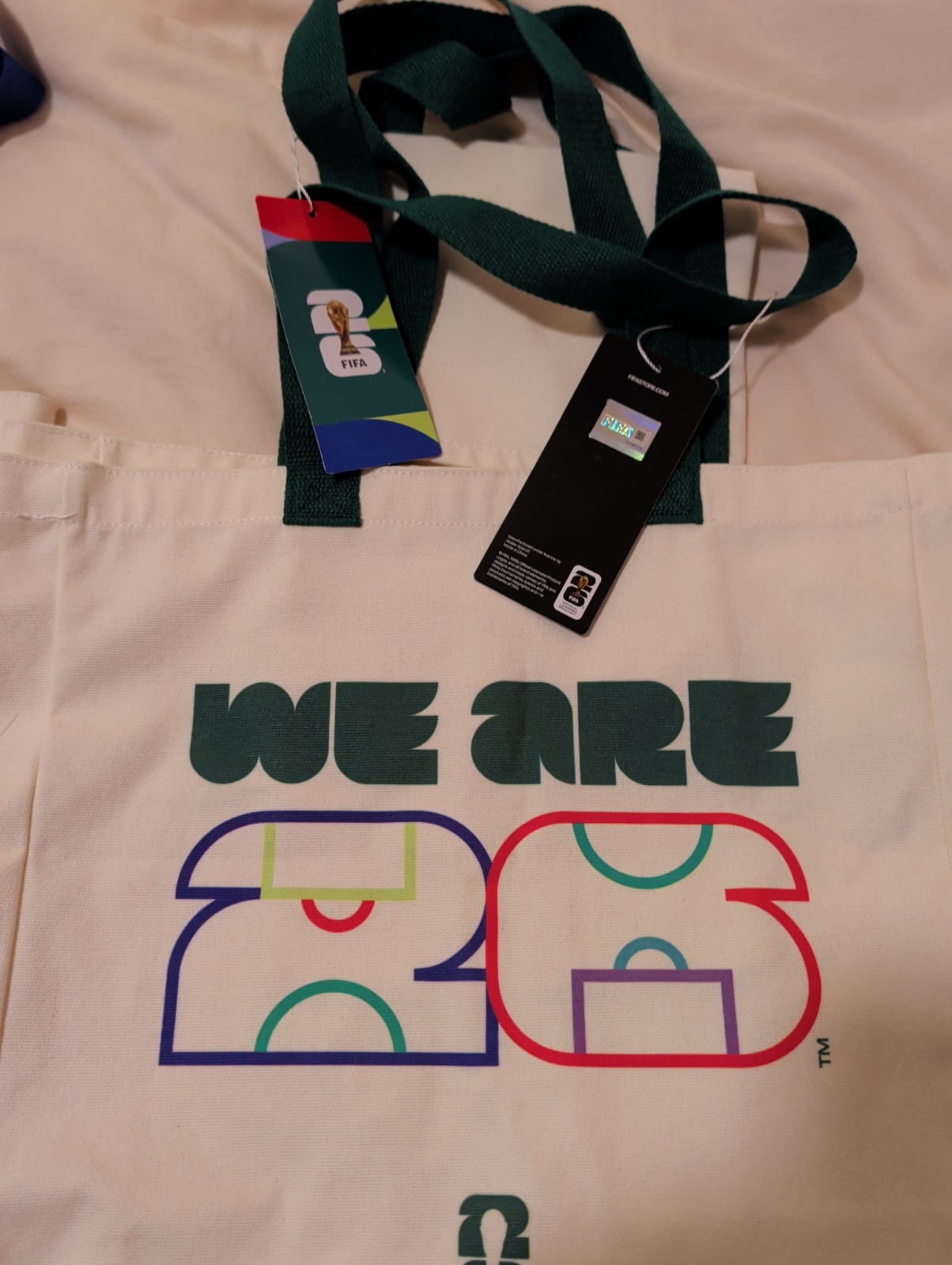 FIFA World Cup 2026 Tote Bag Official Volunteer Canvas Soccer Choose Design NWT