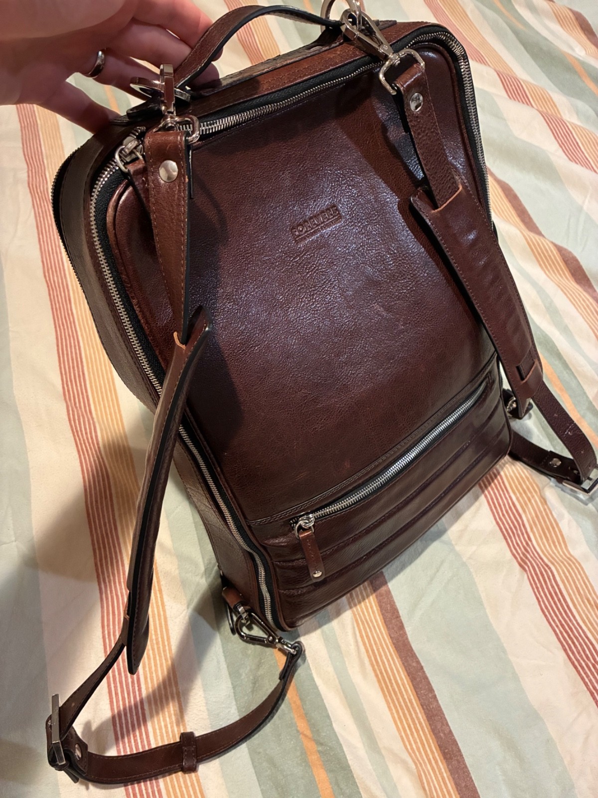 Leather men’s work / camera bag, satchel, backpack