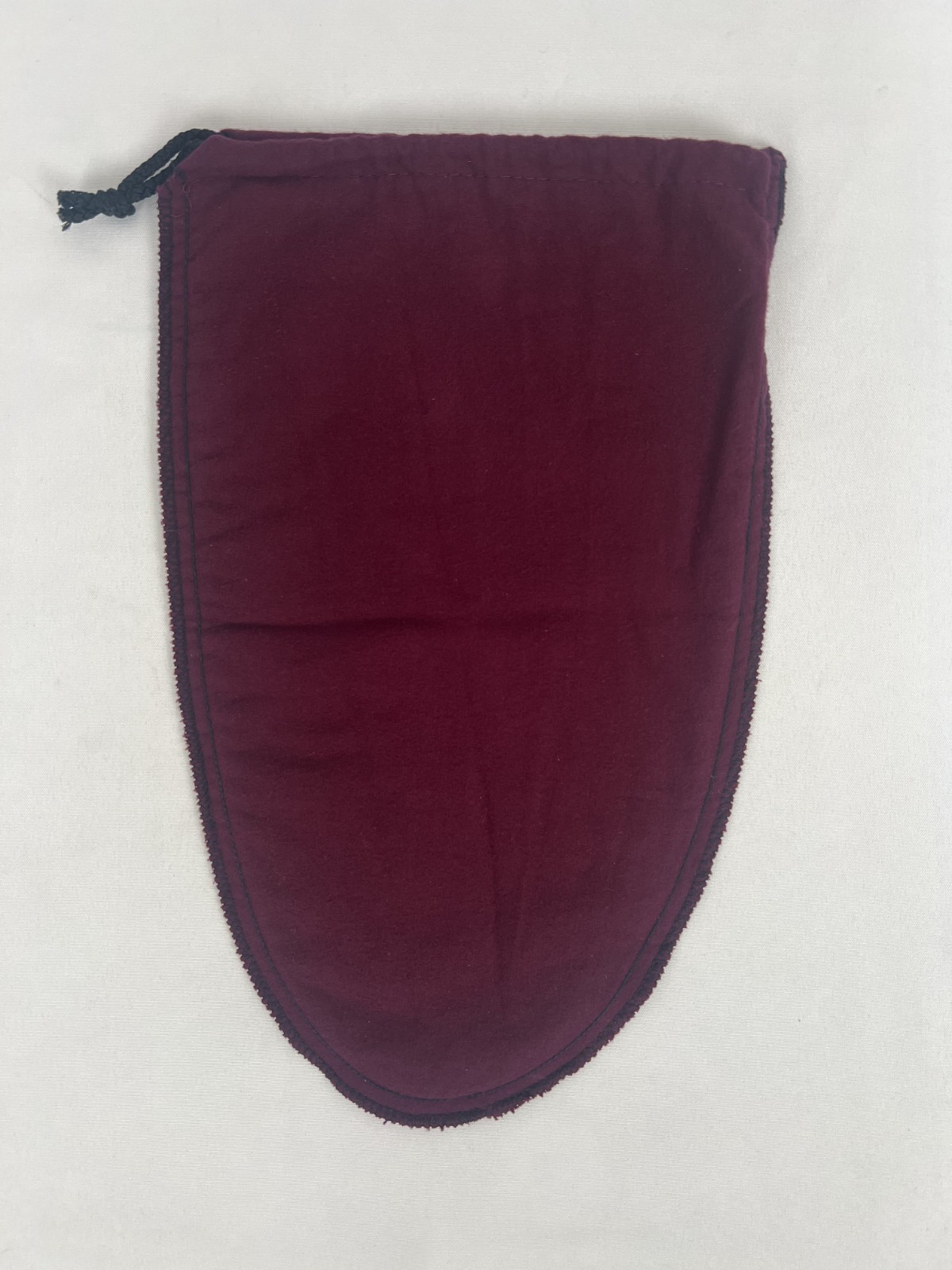 ALLEN EDMONDS DRAWSTRING SHOE STORAGE BAG POUCH MAROON COLORED FLANNEL 14”x 8.5”