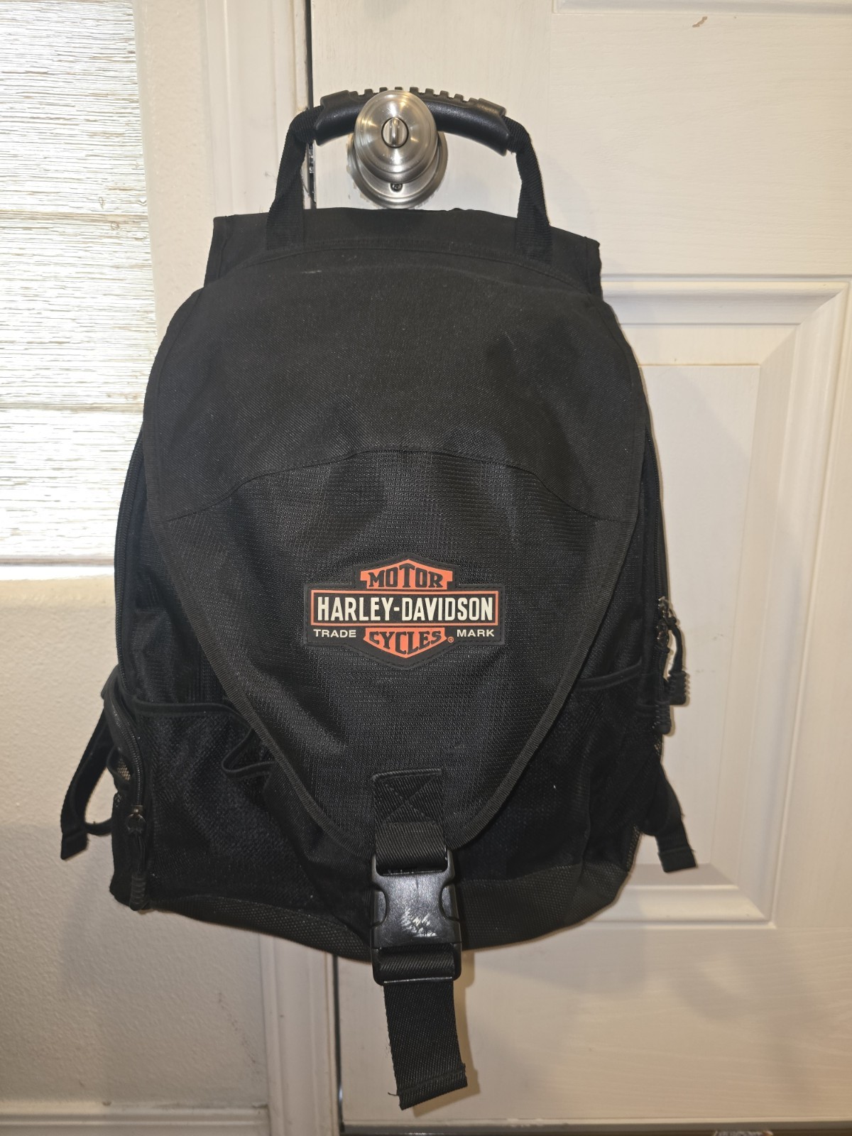 Harley Davidson Black Padded Computer Laptop Backpack Bookbag Bag