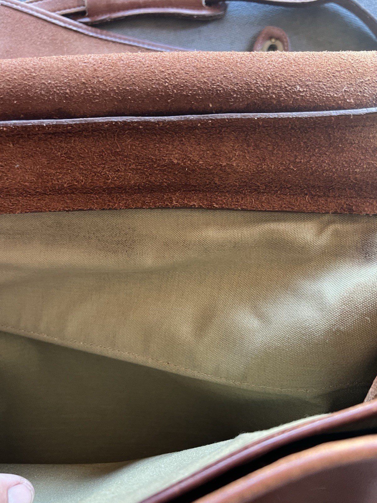 Brown Men’s Briefcase with Buckle Closure, Inner Pockets, Shoulder Strap