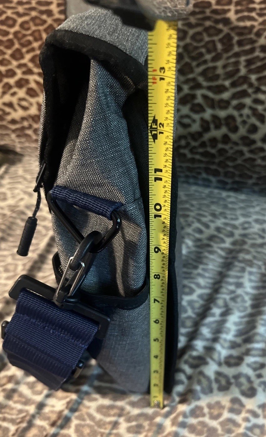 Timbuk2 Classic Messenger Bag Large Gray Navy Laptop Shoulder Crossbody