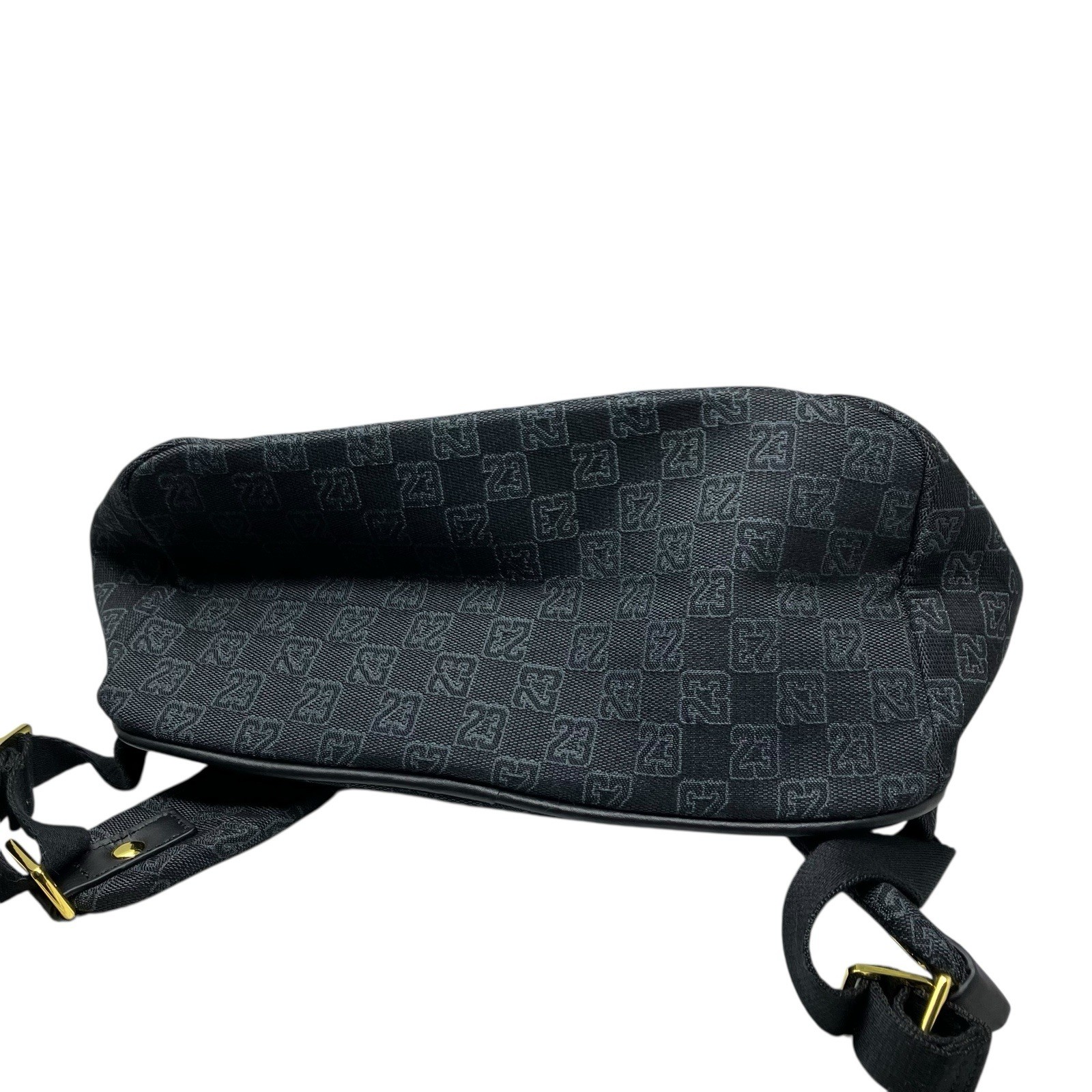 Jordan Monogram Backpack Mens 25L Black Gold Zip Jumpman 23 School Travel Bag