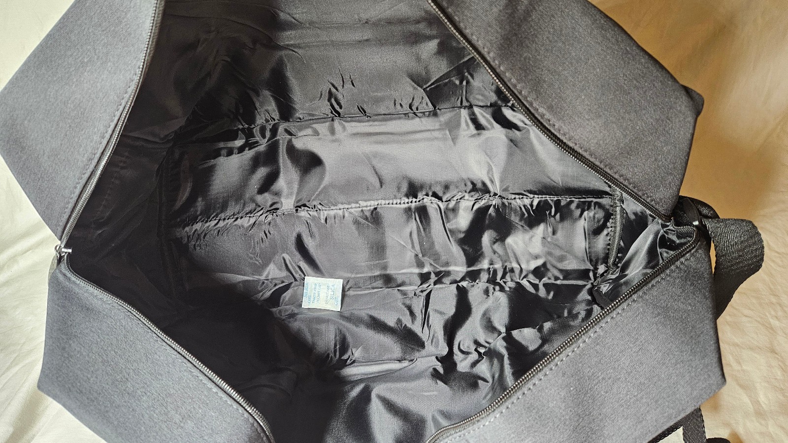 Azzaro Parfums Weekender Gym Overnight Duffle Bag Black Canvas Travel Carry On