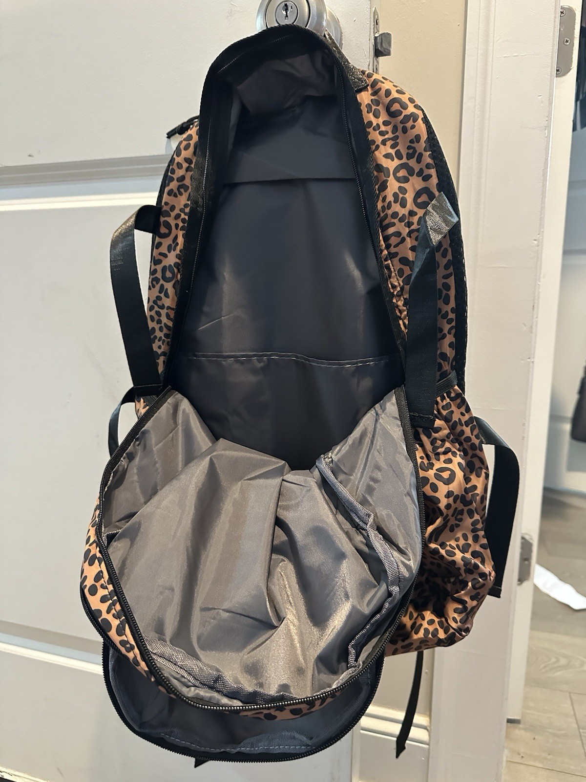 supreme leopard backpack
