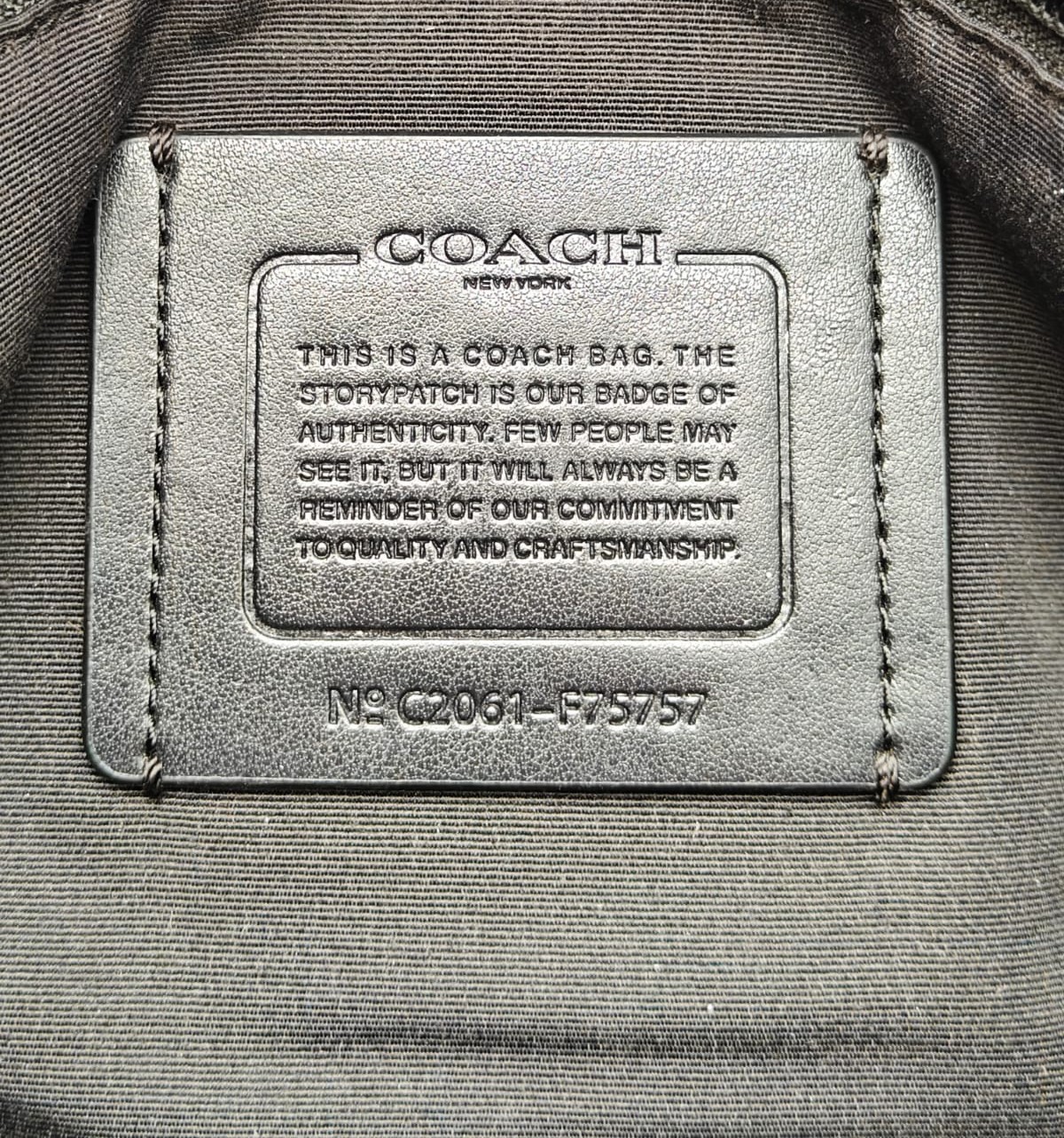 Coach Hamilton Mens Portfolio Briefcase Black Pebble Leather Laptop 2Way F75757