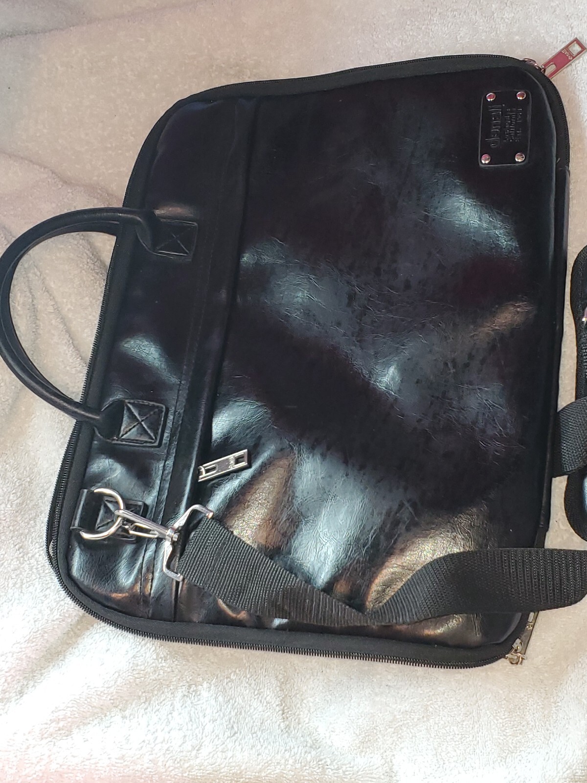 DENALI BLACK EXPANDABLE MUTIPLE POCKETS ATTACHABLE STRAP SOFT SIDE BRIEFCASE