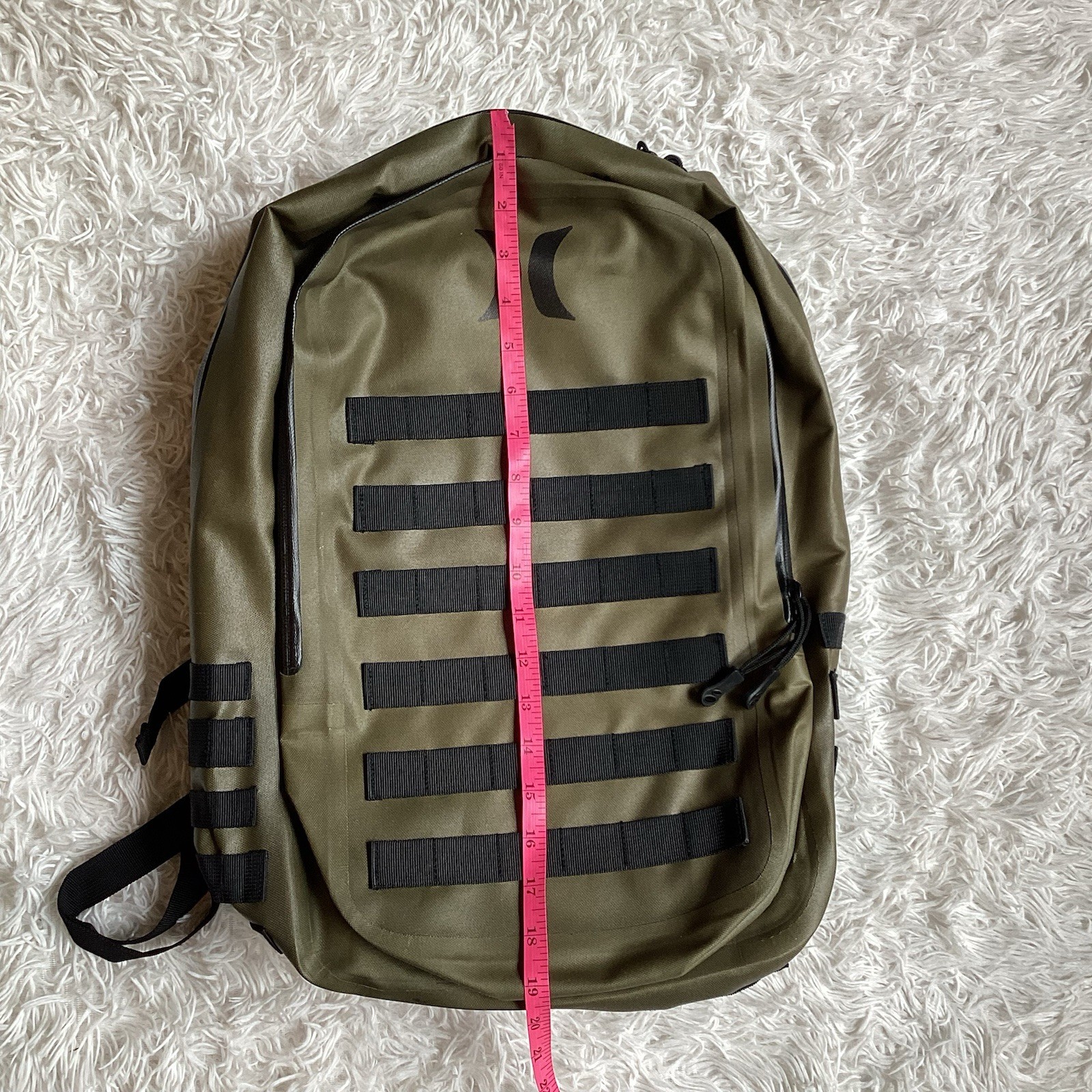Hurley First Light Backpack Green Nylon Durable Water Resistant Surf Skate