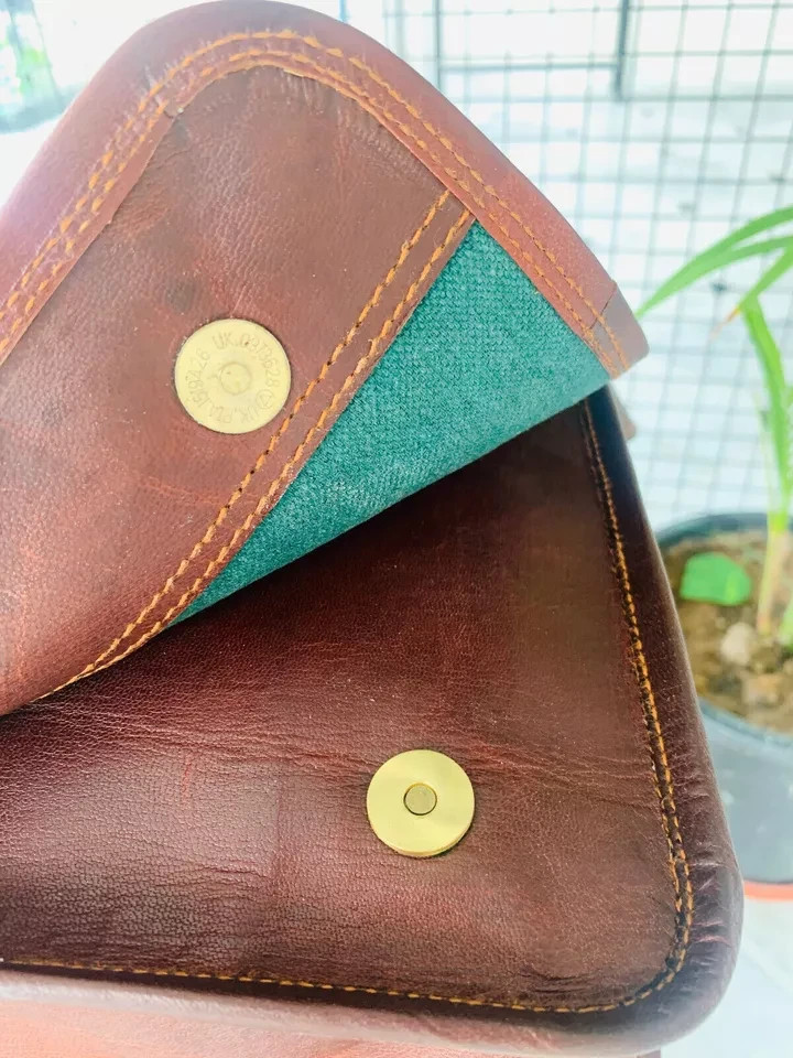 Vintage leather laptop bag, handmade, genuine leather, shoulder bag for