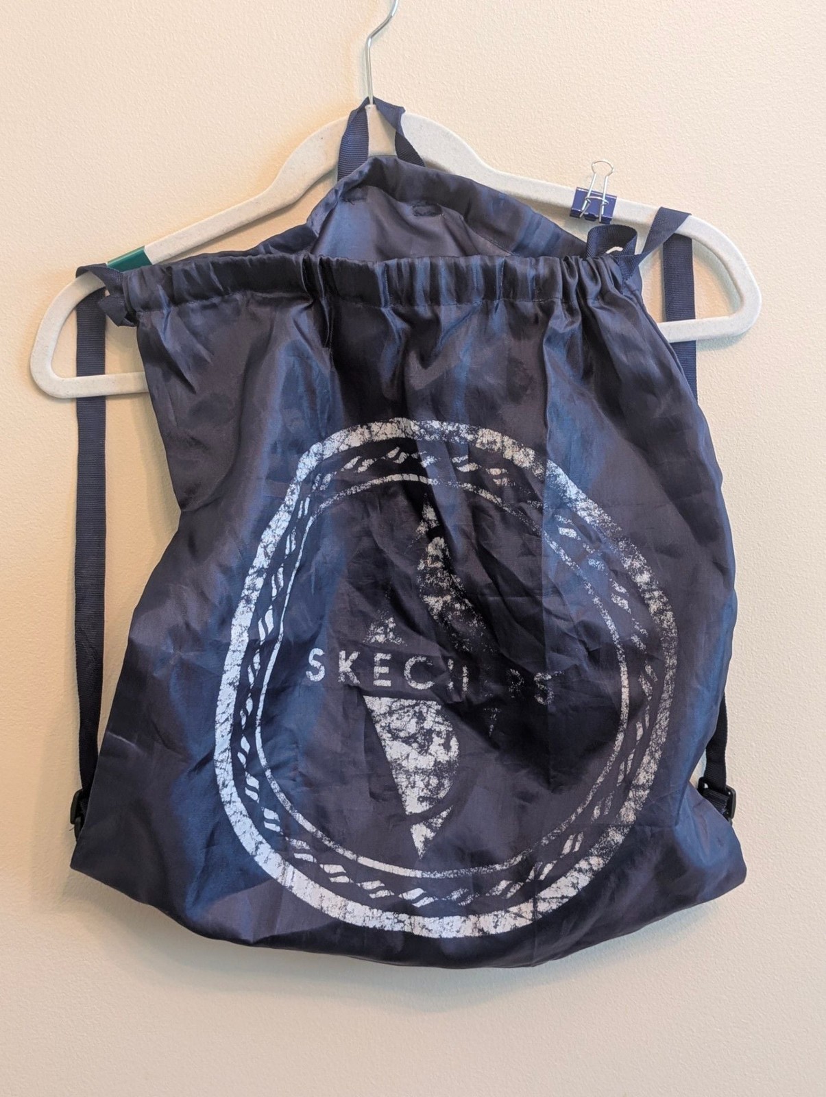 Skechers Lightweight Navy Blue Drawstring Gym Backpack