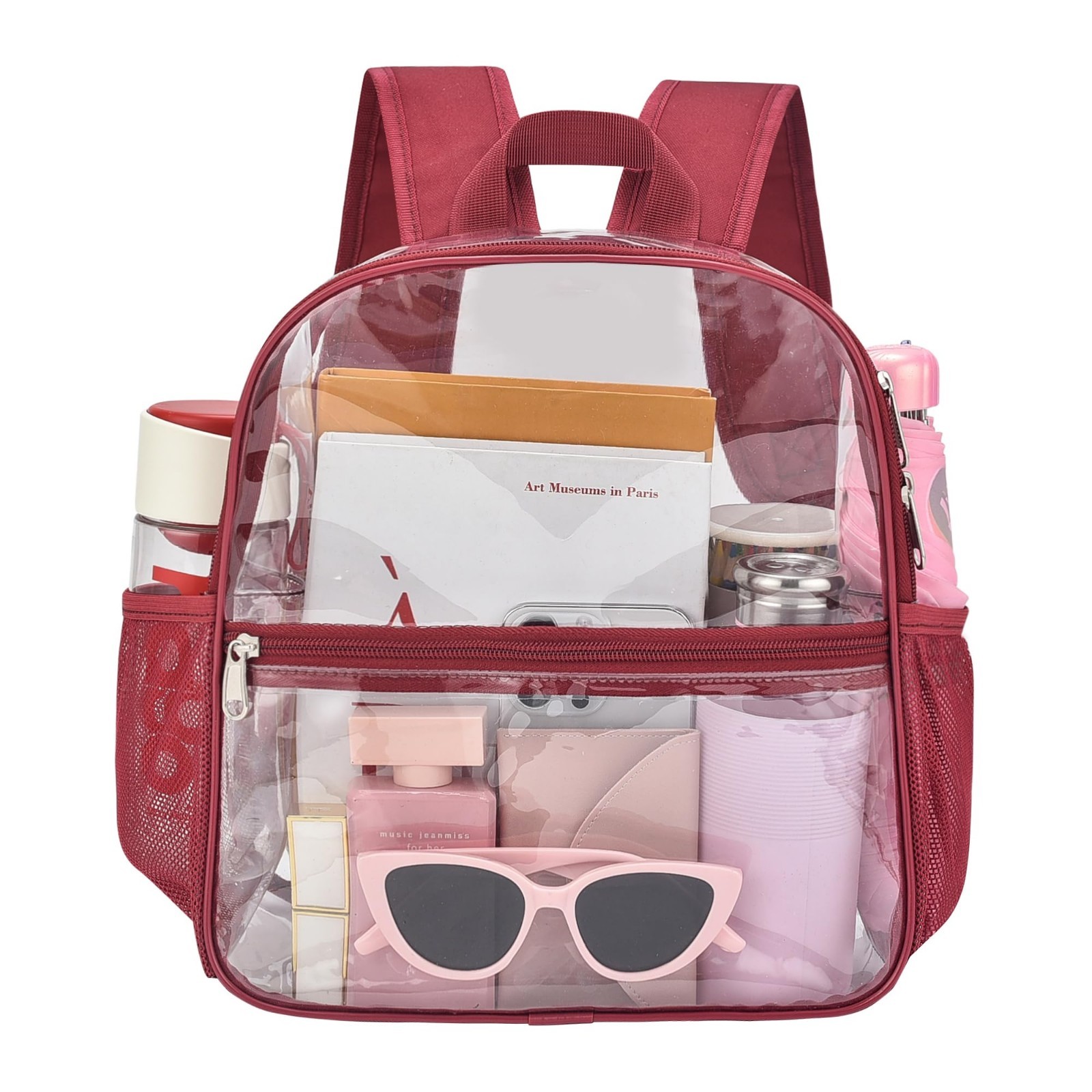 Clear Stadium Backpack for Events | Small 12x6x11 in Bag for Concerts, Sports, W