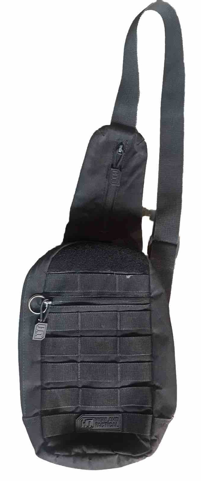 Highland Tactical Sling Bag Black 12″ x 8″ x 2.5″ Nice