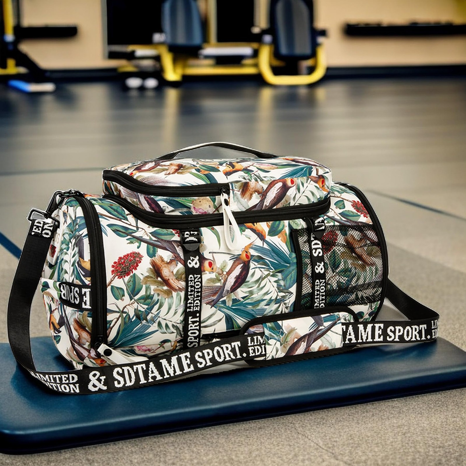 Gym Duffle Bag Backpack Shoe Compartment 4Way Travel Waterproof Laptop