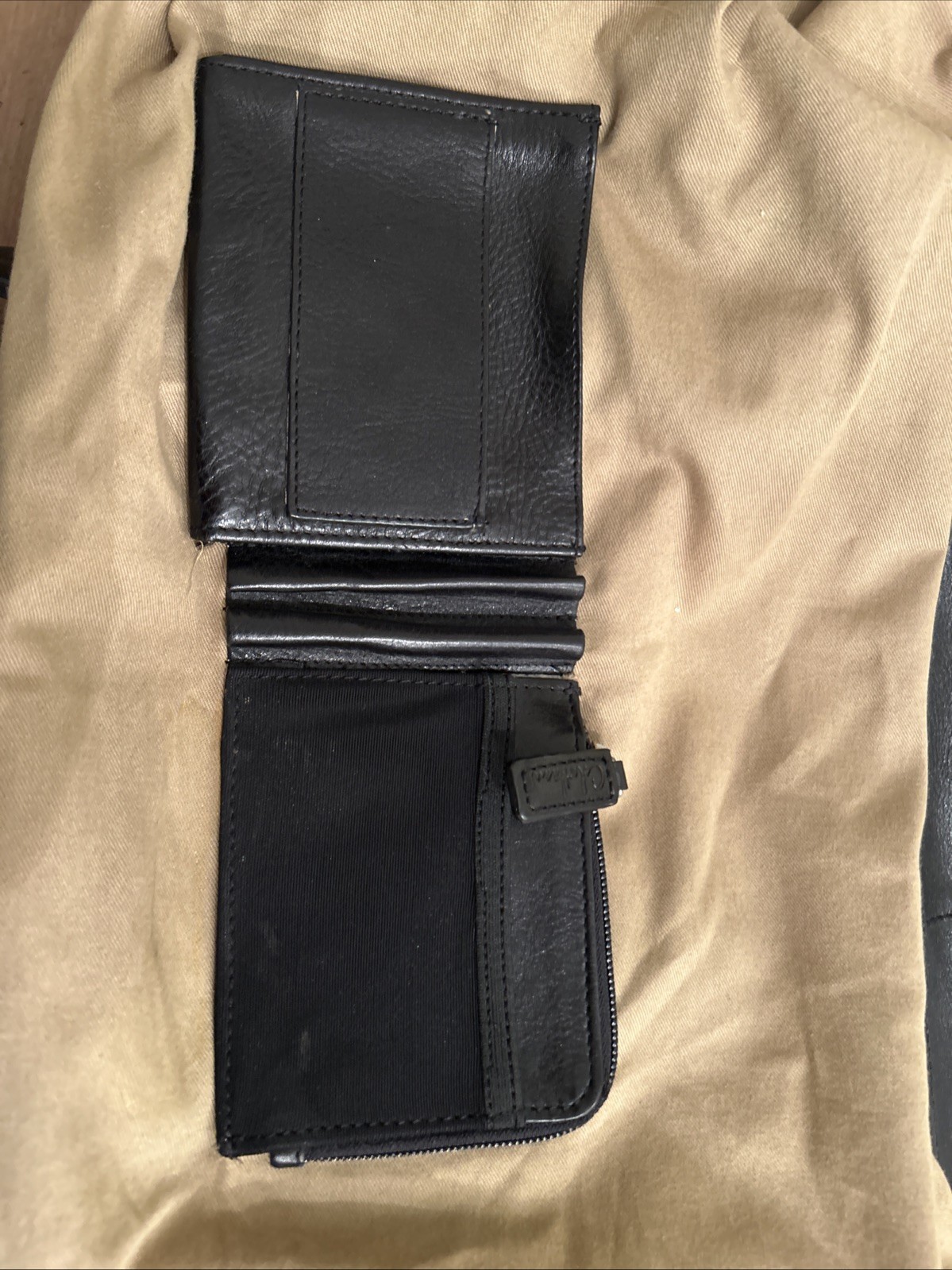COLE HAAN MENS BLK LEATHER WEEKENDER Duffle BAG / Beautiful