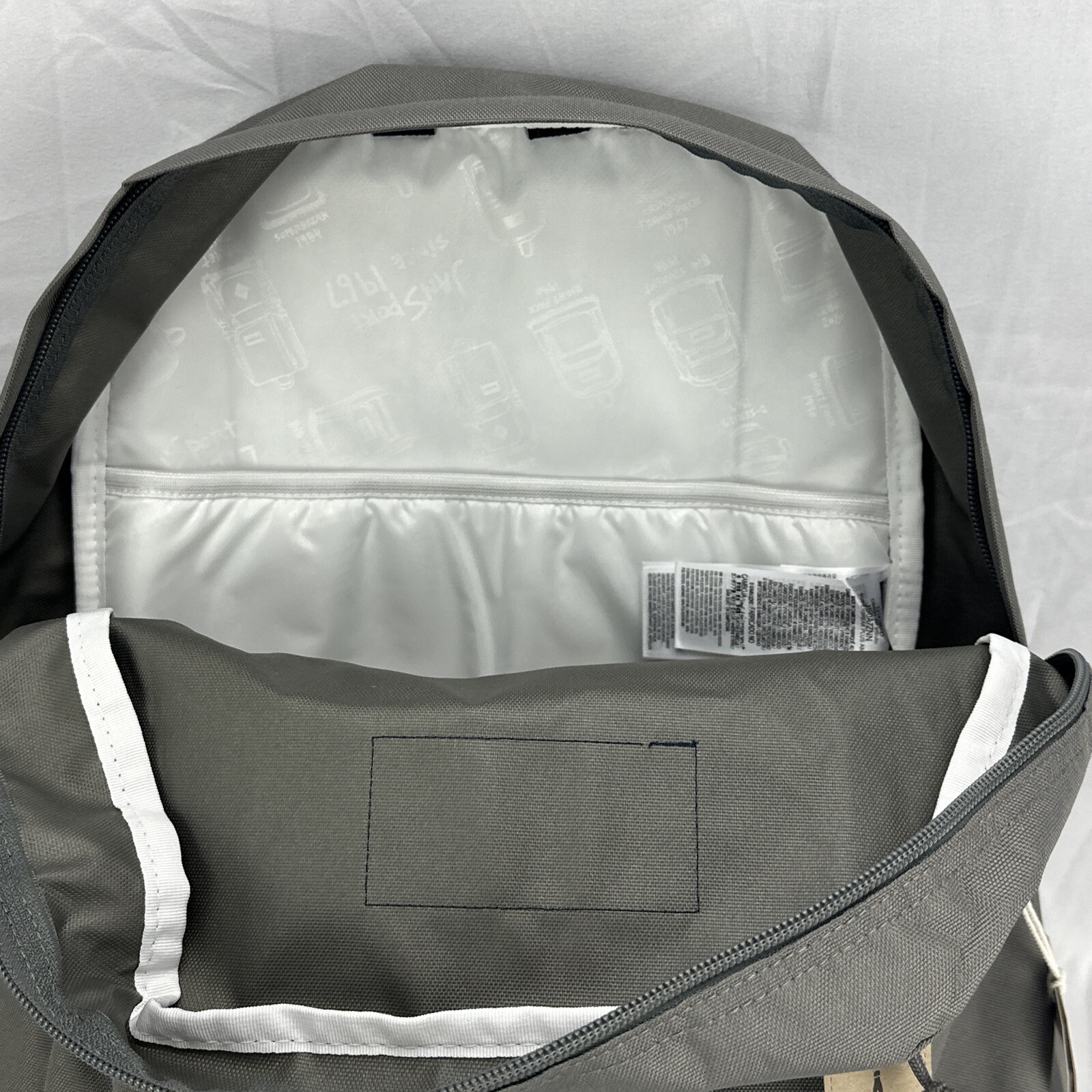 JanSport Cross Town Plus 15″ Laptop Backpack Graphite Gray 100% Recycled NWT