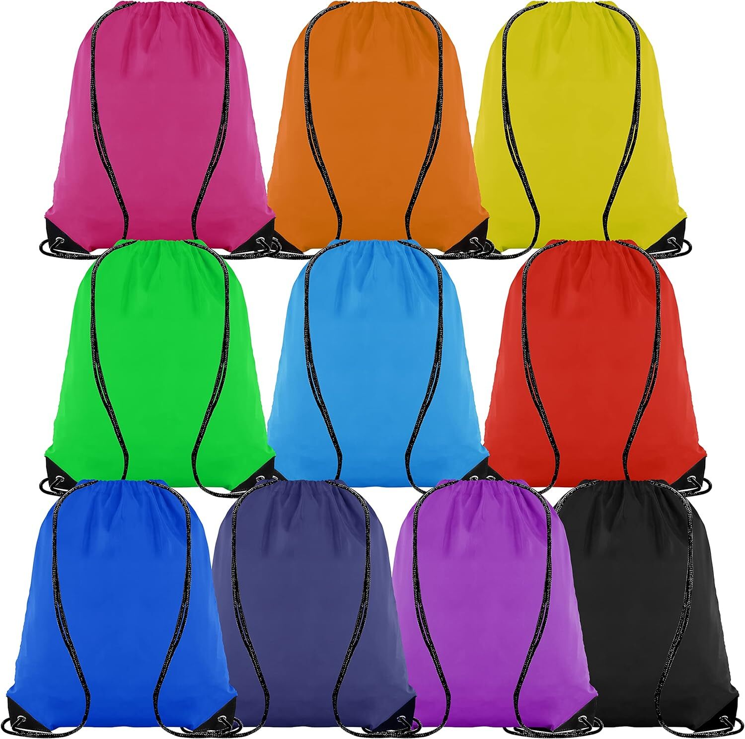 10 Colors Backpack Bags Drawstring Sack Pack Tote Sport Storage Gym Traveling