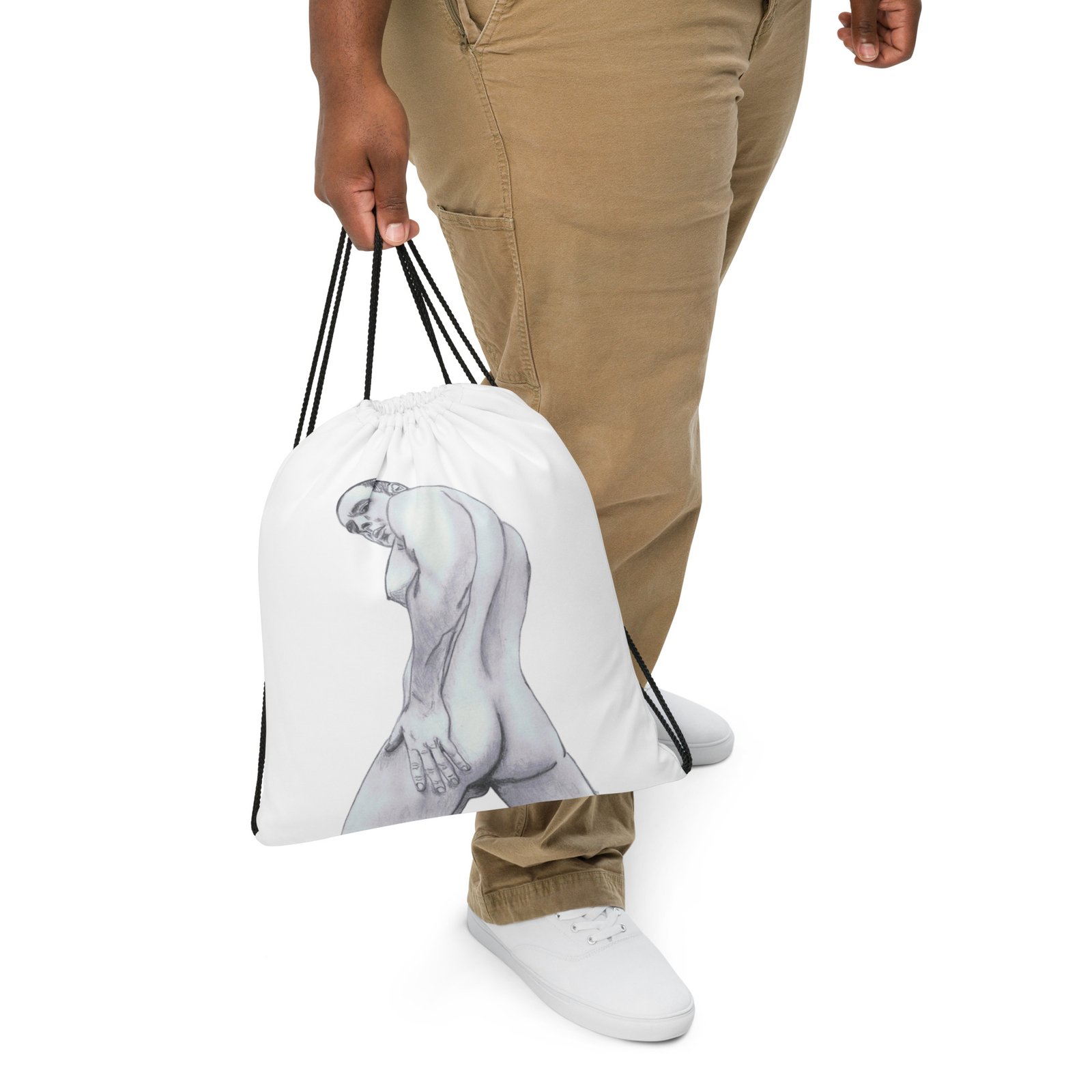 Rare Nude Gay Drawstring Bag