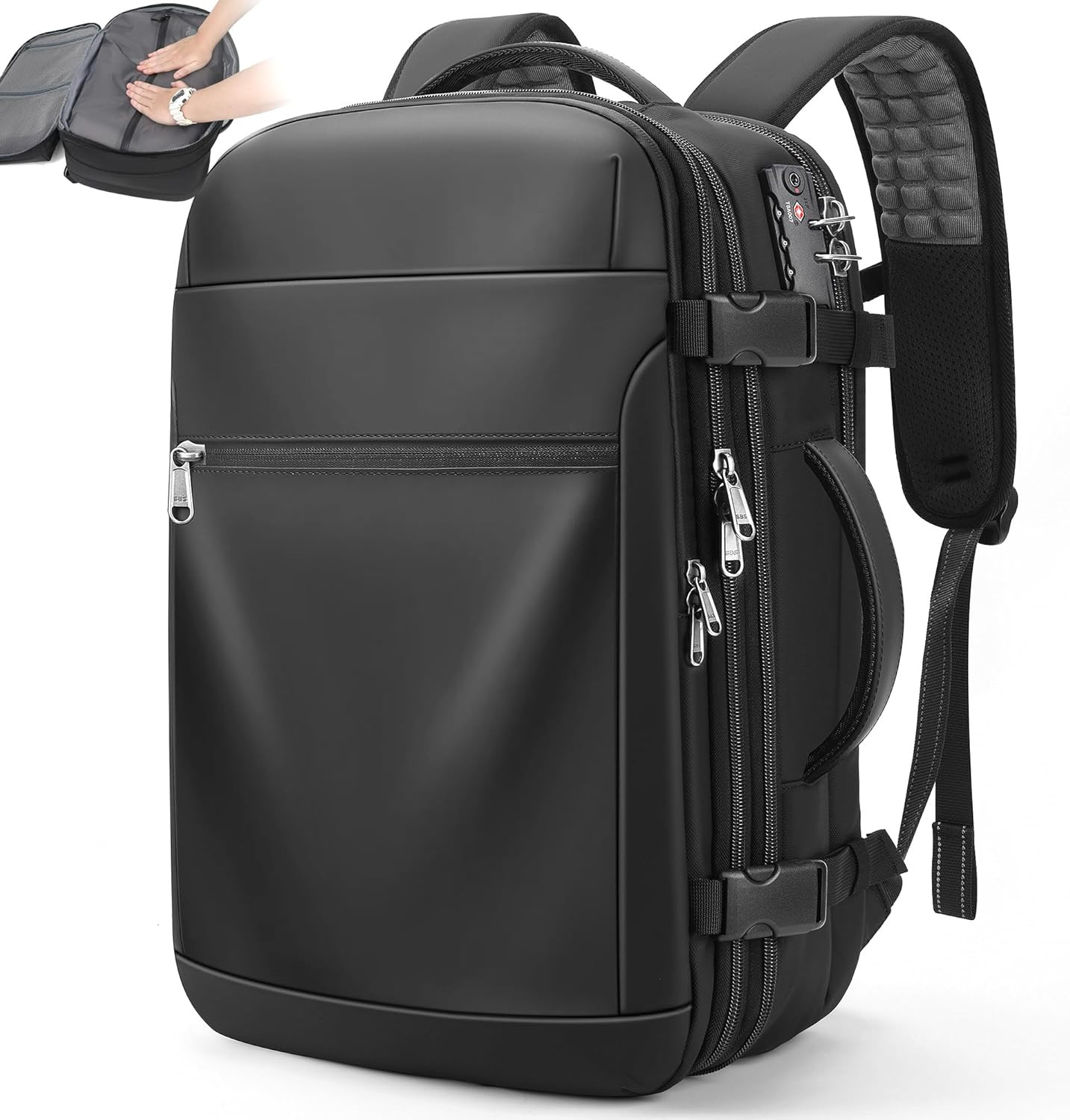 Water-Resistant Expandable Vacuum Backpack – Perfect for Travel & Business