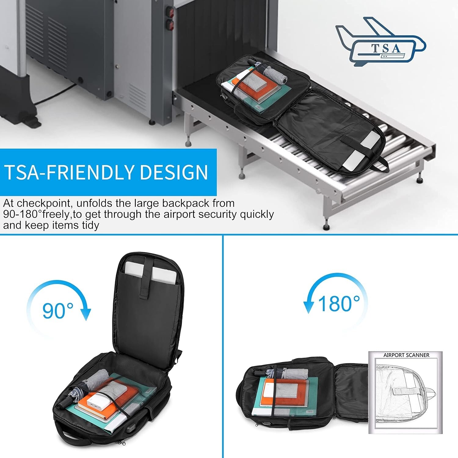 17.3-Inch Large Capacity Travel Backpack with Anti-Theft Design & USB Port