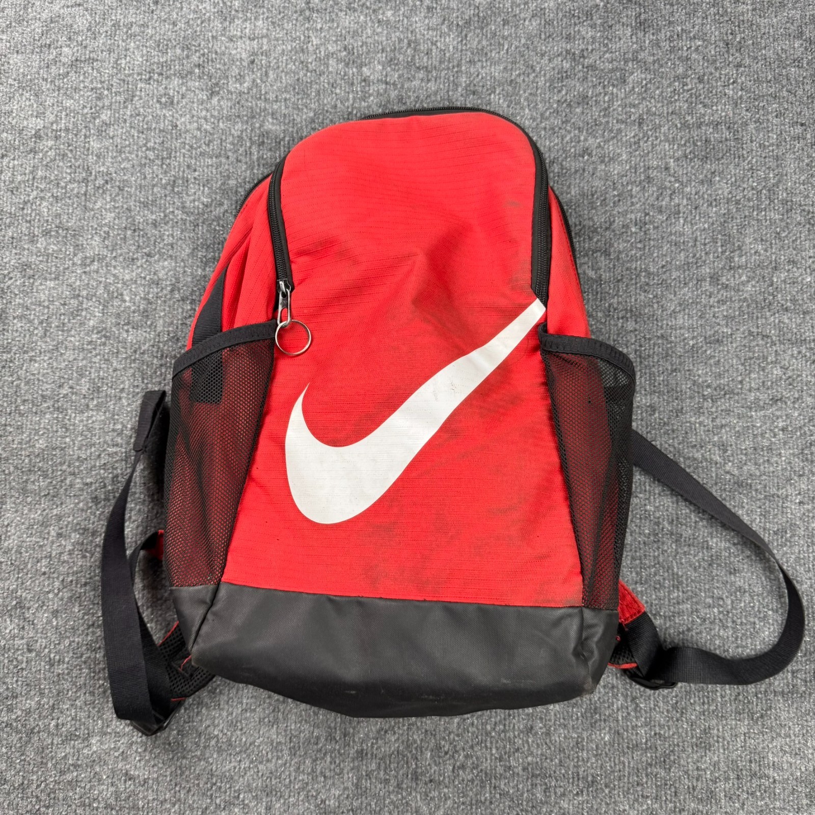 Nike Unisex Red & Black Athletic Backpack School Bag