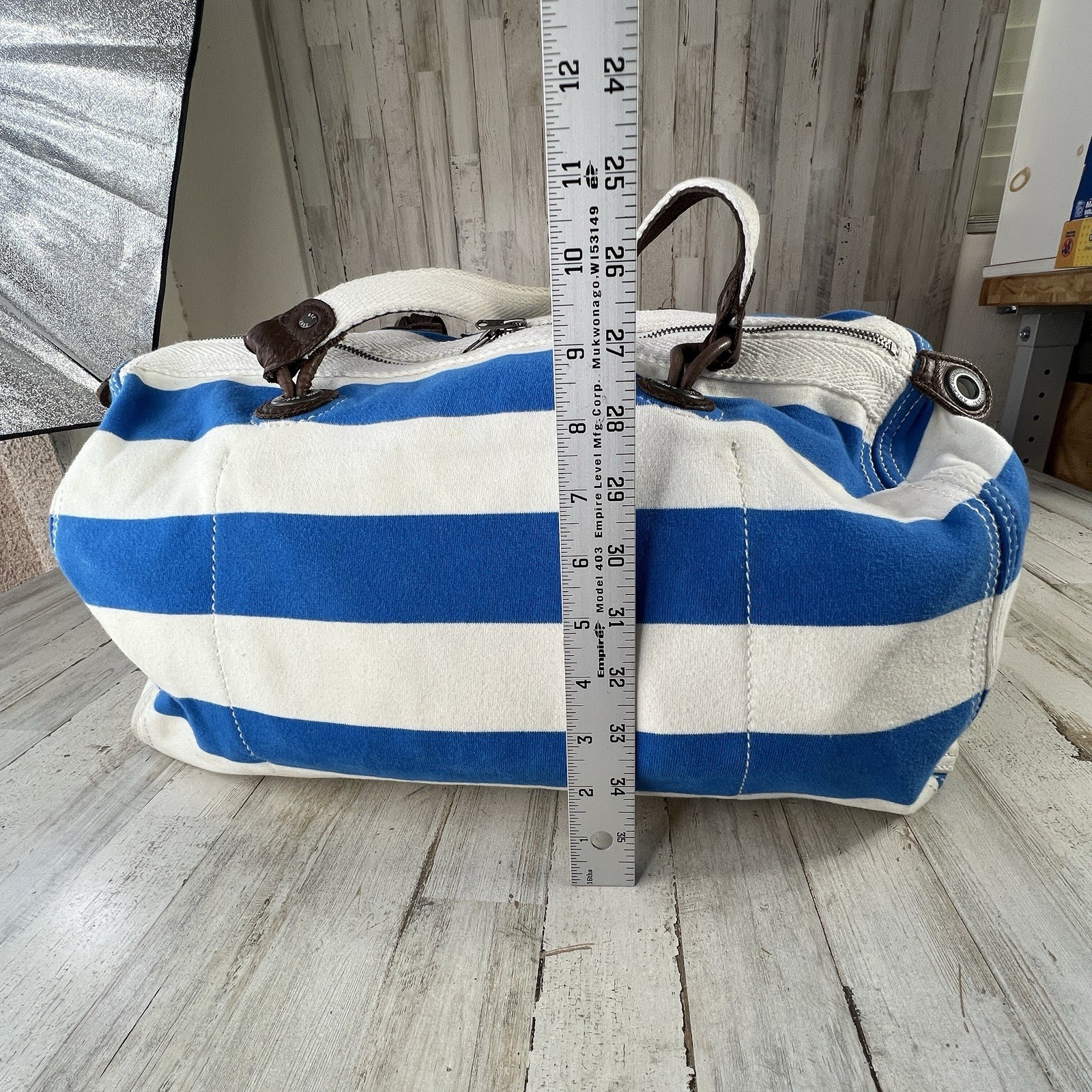 Y2K Abercrombie & Fitch Duffle White Striped