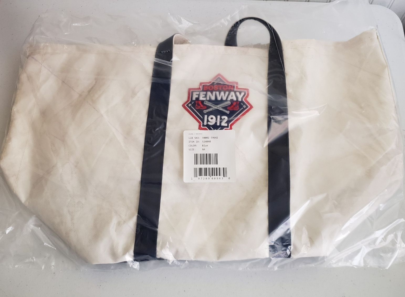 2025 LL Bean x Fenway Park Tarp Tote Bag Boston Red Sox Large Bag 1912 Collab