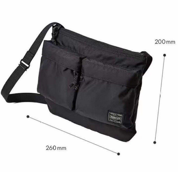 PORTER YOSHIDA BAG FORCE SHOULDER BAG 855-05458 Black NEW JAPAN F/S