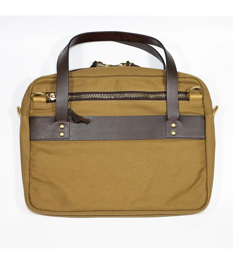 Heavy Wax Canvas Shoulder Handbag Size 37*30*8cm Business Men’s Briefcase