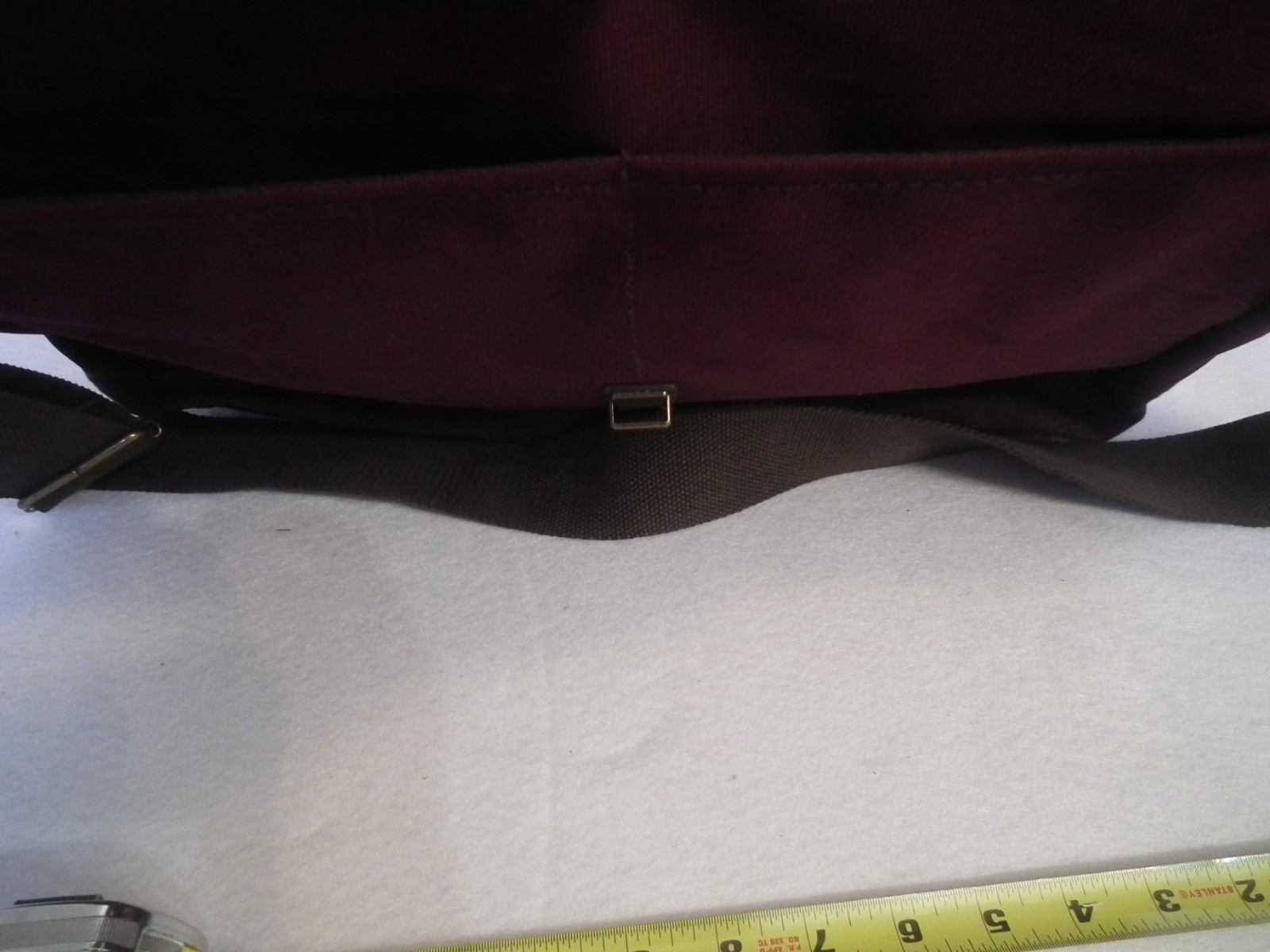Levi’s Messenger Bag Burgundy Maroon and Brown Canvas Crossbody Large NWT