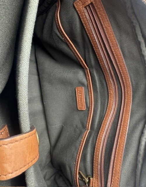 Tecovas Bourbon Brown Leather Briefcase Laptop Travel Bag w/ Shoulder Strap