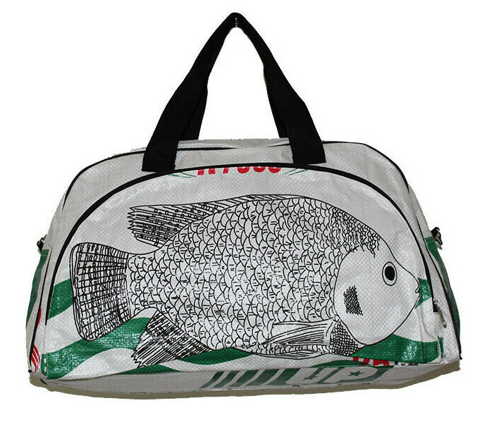 Recycled Fish Feed Deluxe Cabin Size Travel Bag Fair Trade from Cambodia
