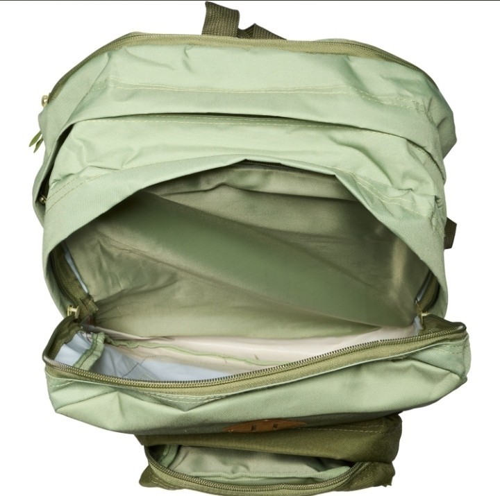 Mad Engine Smokey Bear Patch Backpack 3 Main Compartments Light Green Adult NWT