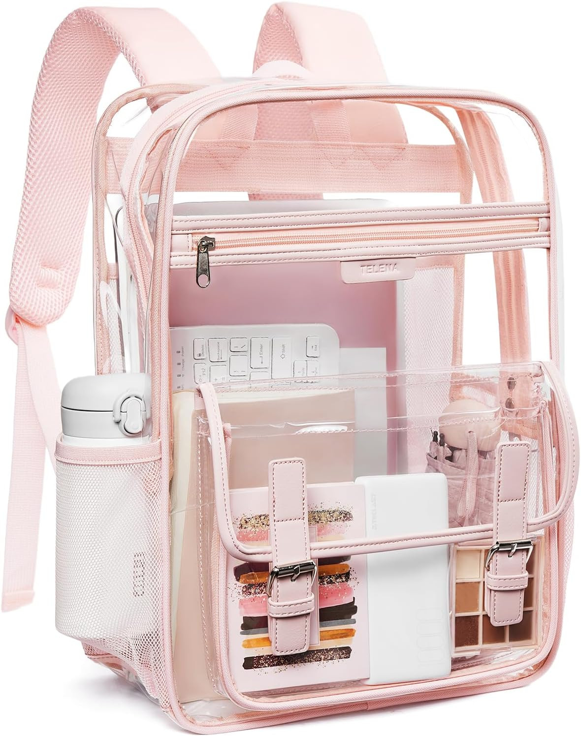 Clear Backpack with Multi-Pockets, Heavy Duty TPU Transparent Bag with Reinforce