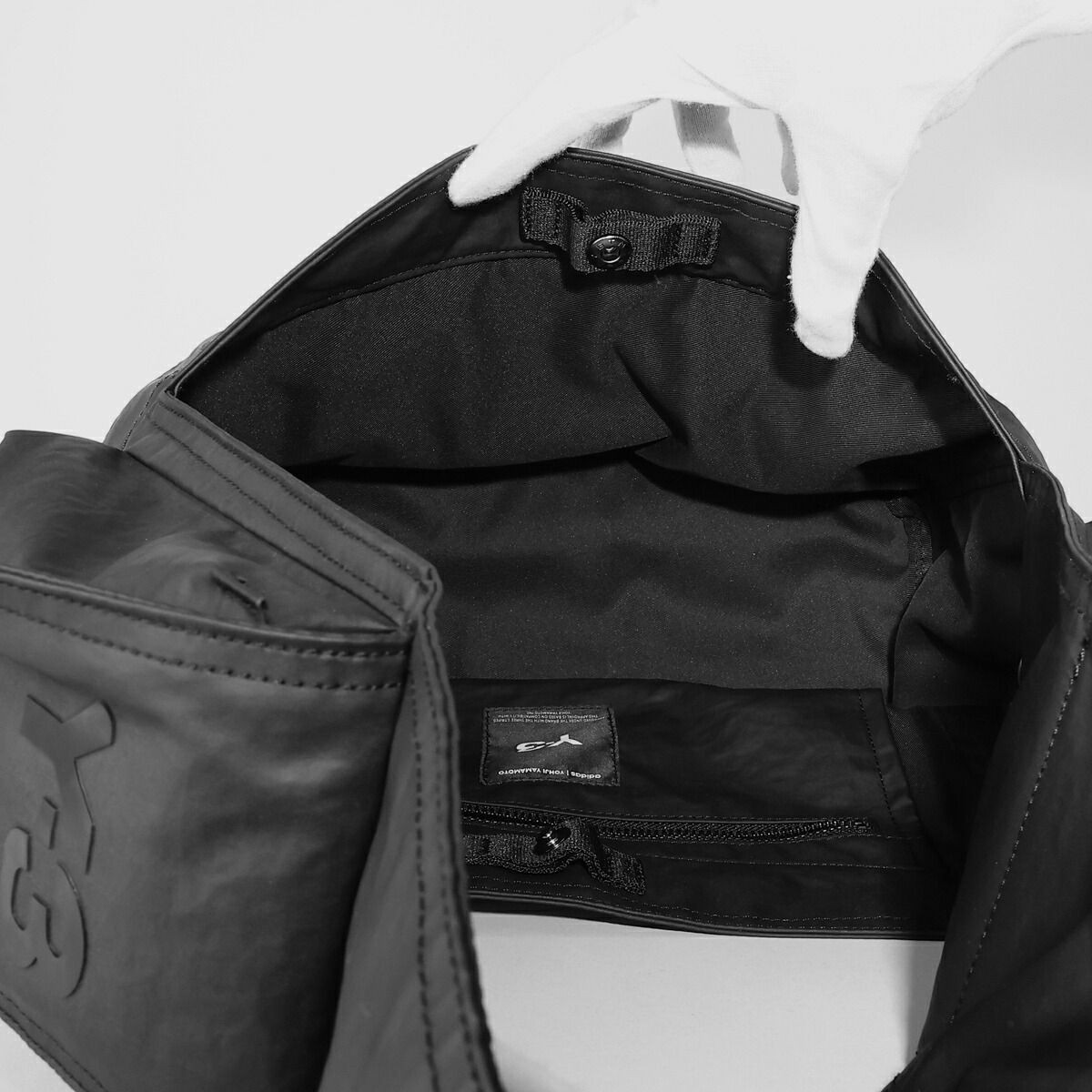Y-3 Yohji Yamamoto Newspaper S Men’s Nylon Tote Shoulder Bag