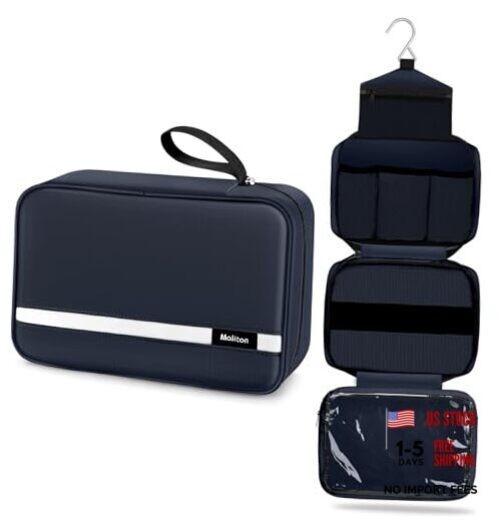 Toiletry Bag for Men & Women Travel Toiletry Bag Hanging Toiletry Navy Blue