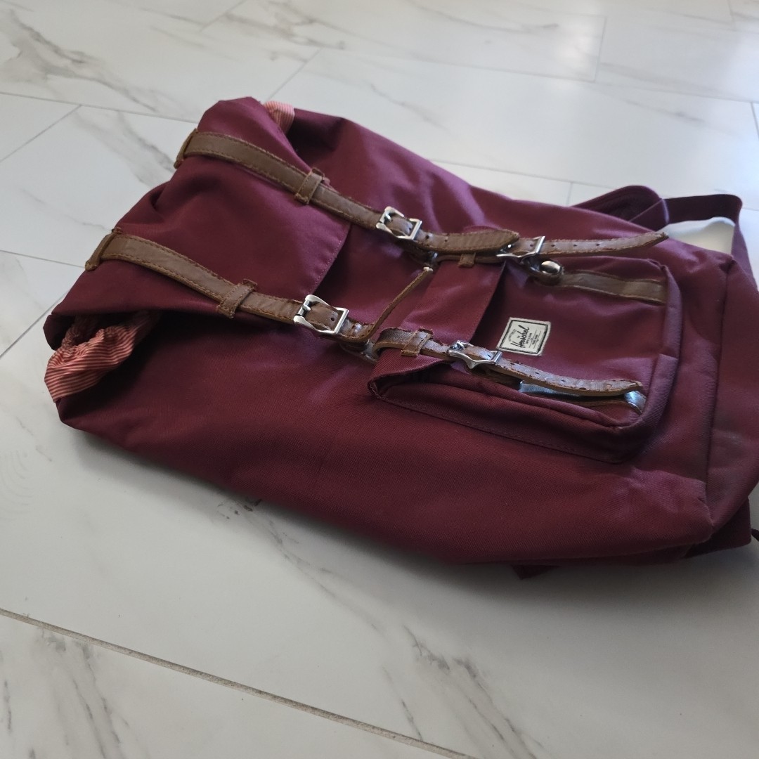 HERSCHEL Supply Co. 21L BACKPACK Little America Maroon Flap Top Drawstring Mid