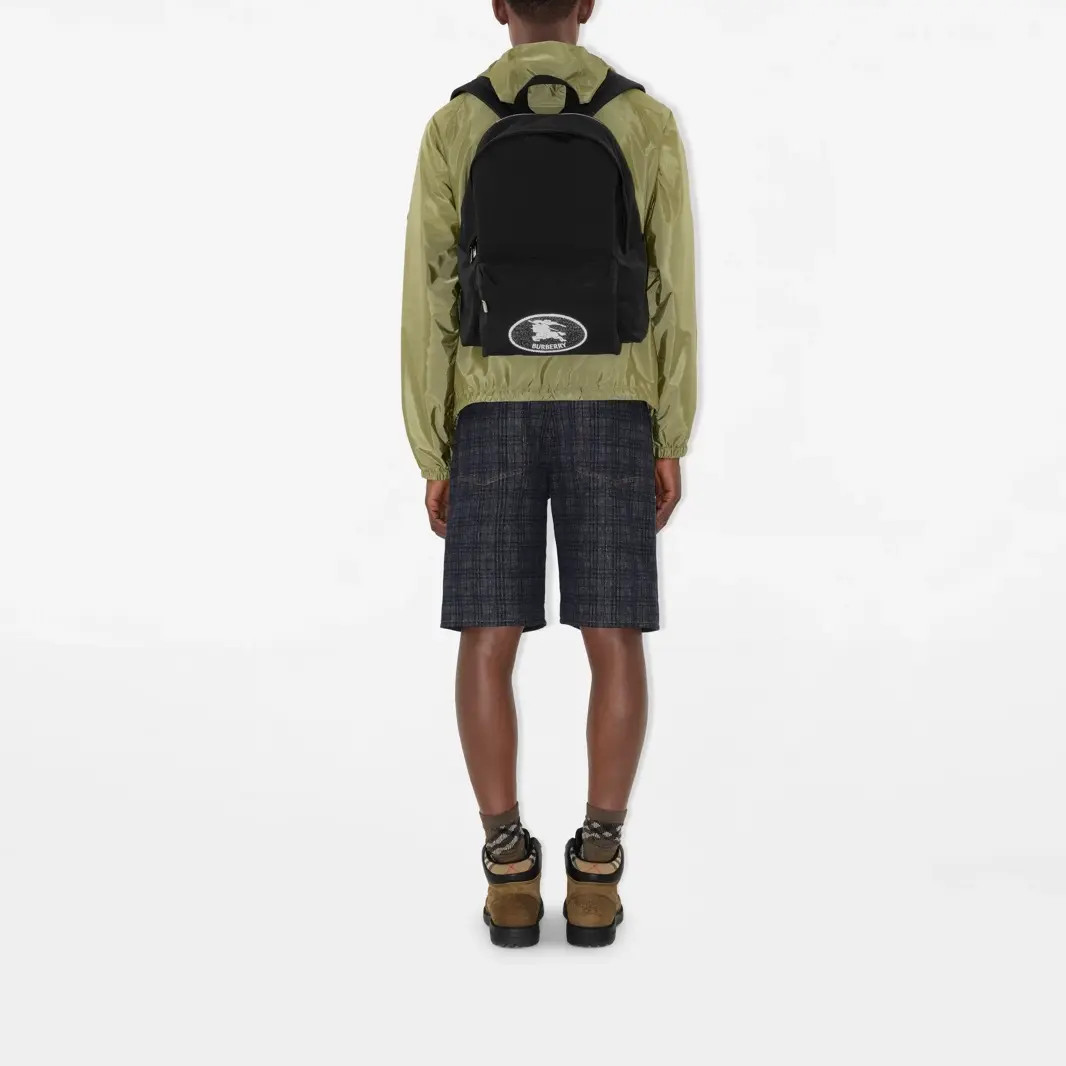 Burberry Print Design Polyester Backpack Men’s 13×5.5×15.7 in