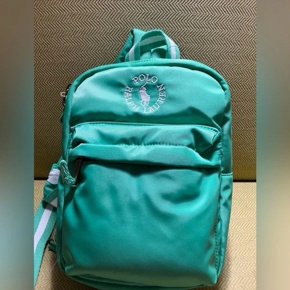Polo Ralph Lauren Crossbody Sling Bag Plato Green Authentic New