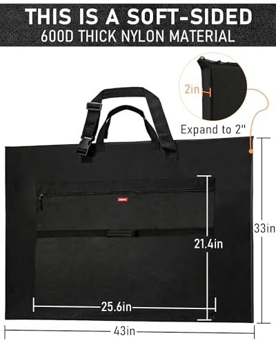 Lightweight Waterproof Art Portfolio Bag 32×42″ – Carry Case for Artwork, Sketch