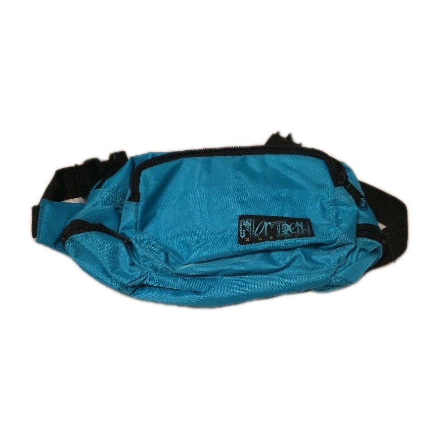 Vintage Flortech Basics Fanny Pack Blue Nylon Waist Bag Retro Y2K Travel Hip…