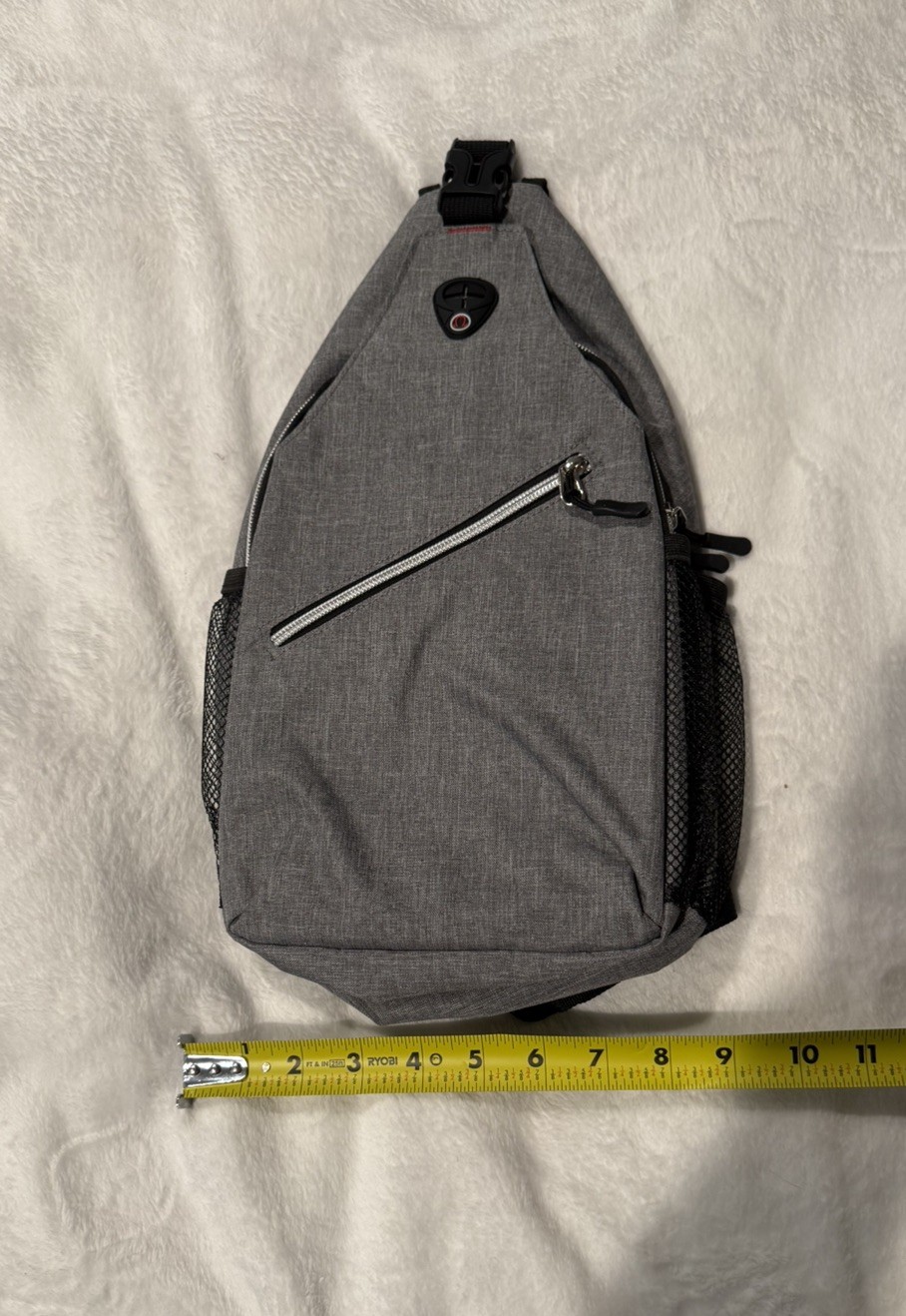 Crossbody Multipurpose Sling Shoulder Bag Travel Hiking Daypack Gray Outdoor
