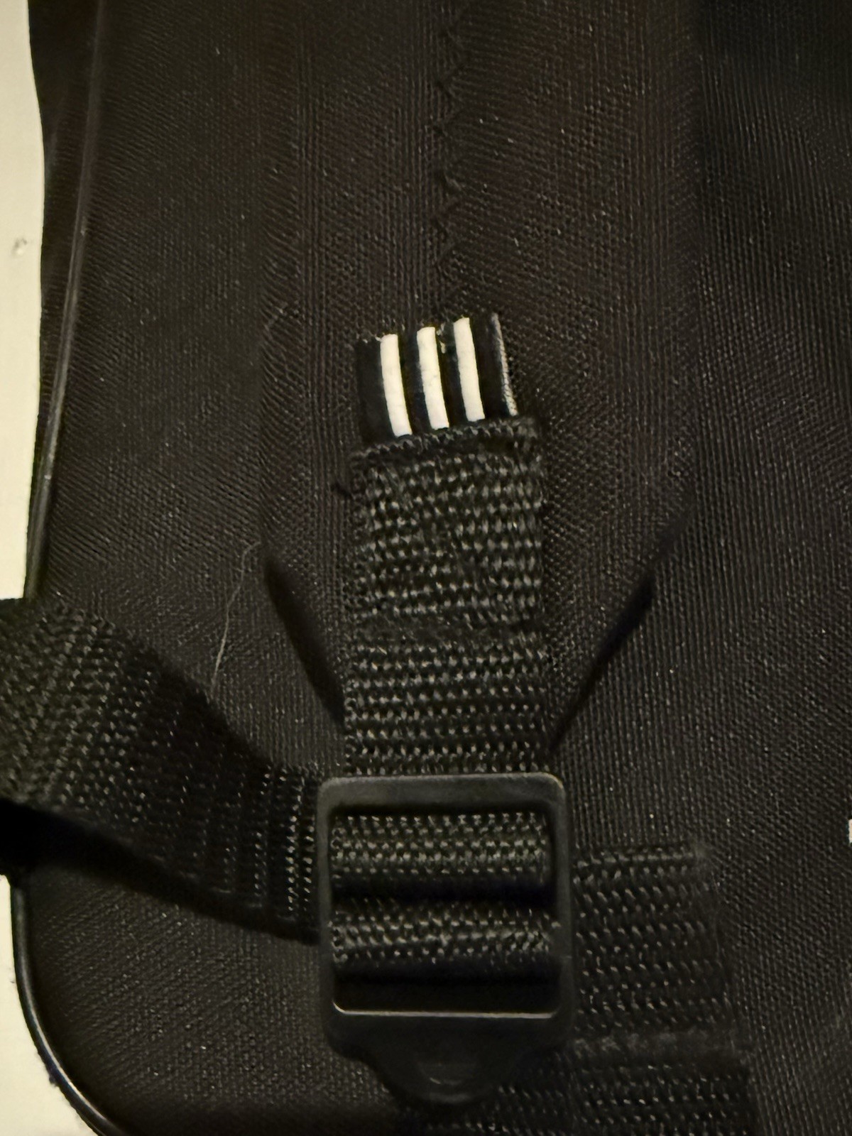 Adidas Black Backpack With White Stripes & Multiple Compartments Everyday Use
