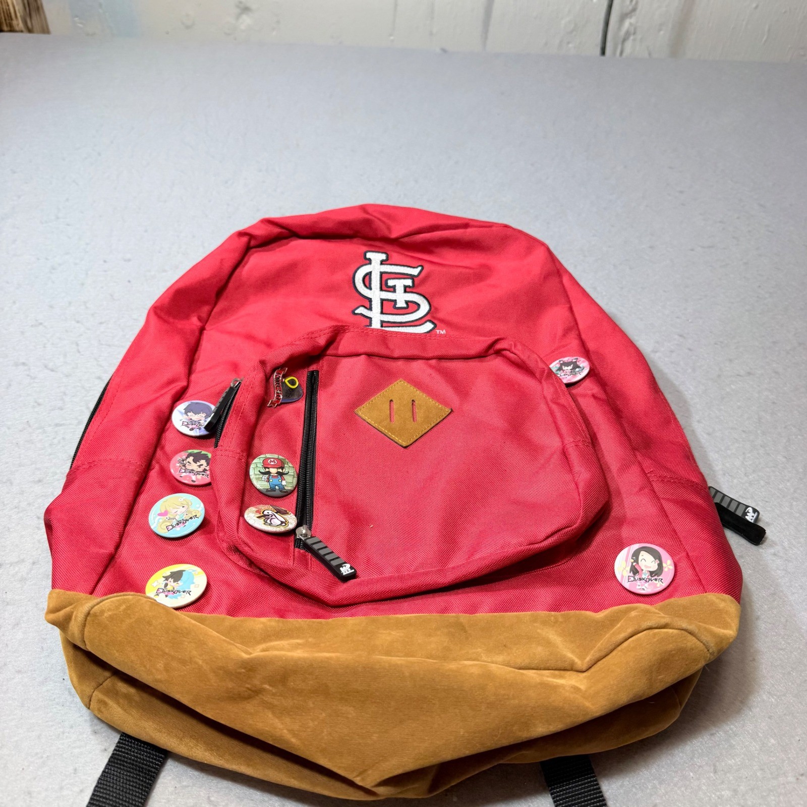St. Louis Cardinals The Northwest Backpack – Red MLB Bookbag w/ Anime Buttons