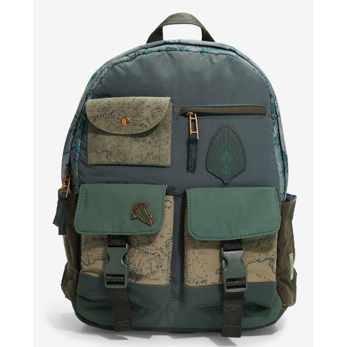 NEW Lord of the Rings Middle Earth Map Backpack Multi Pockets LOTR Travel Bag