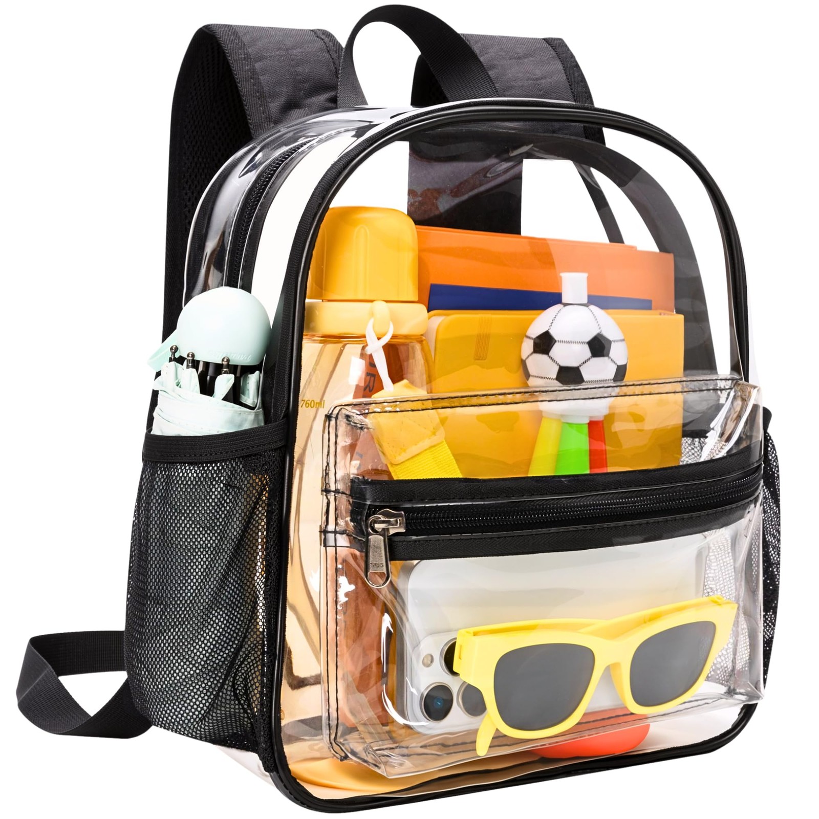 Clear Backpack for Stadium Events, 12x11x6 Inches Stadium Approved