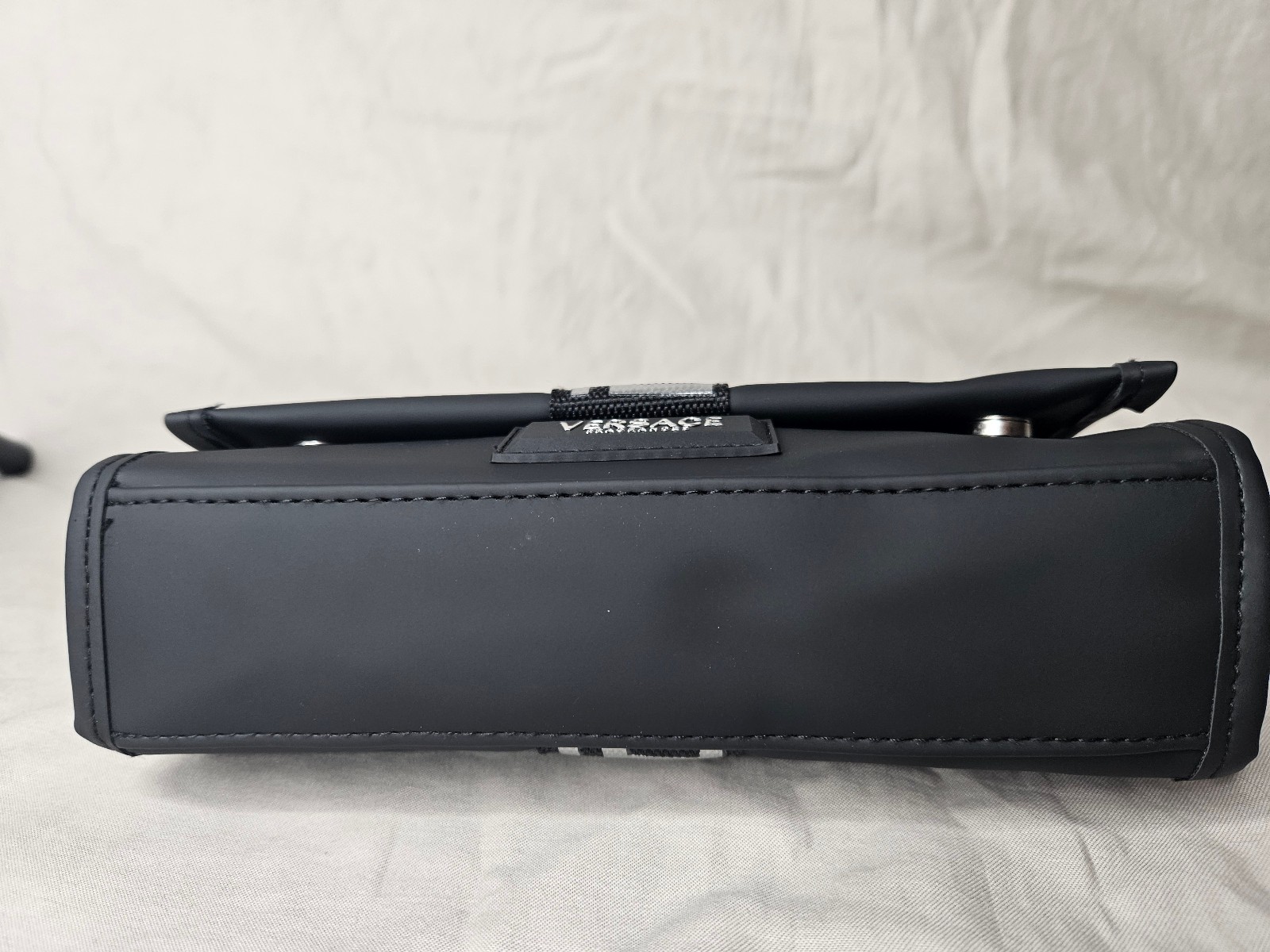 Versace Fragrances Institutional Pouch For Men Black Silver Toiletry Travel Bag