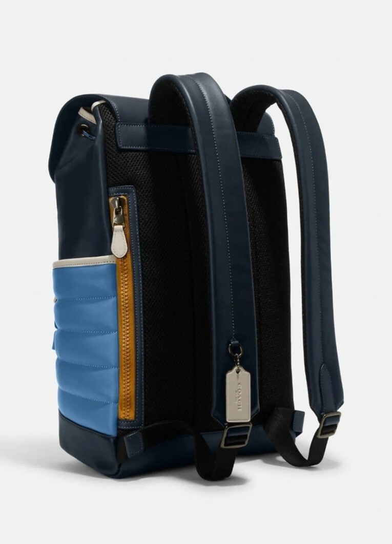Coach Men’s Track Backpack Quilting In Colorblock w/ Coach Stamp NWT Sold Out