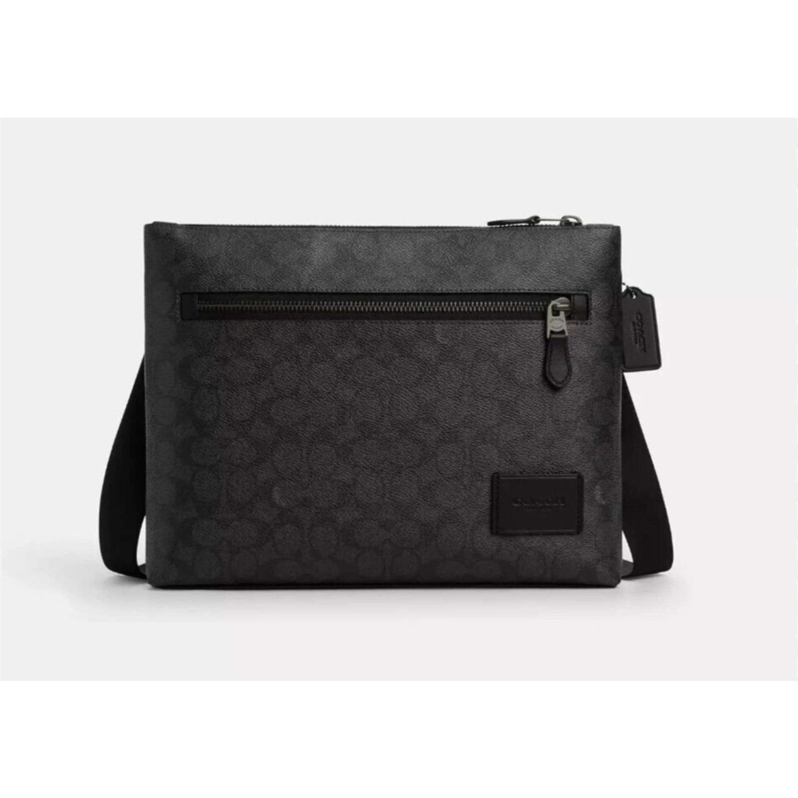 CW448 Coach Carrier Zip Crossbody Bag In Signature Canvas