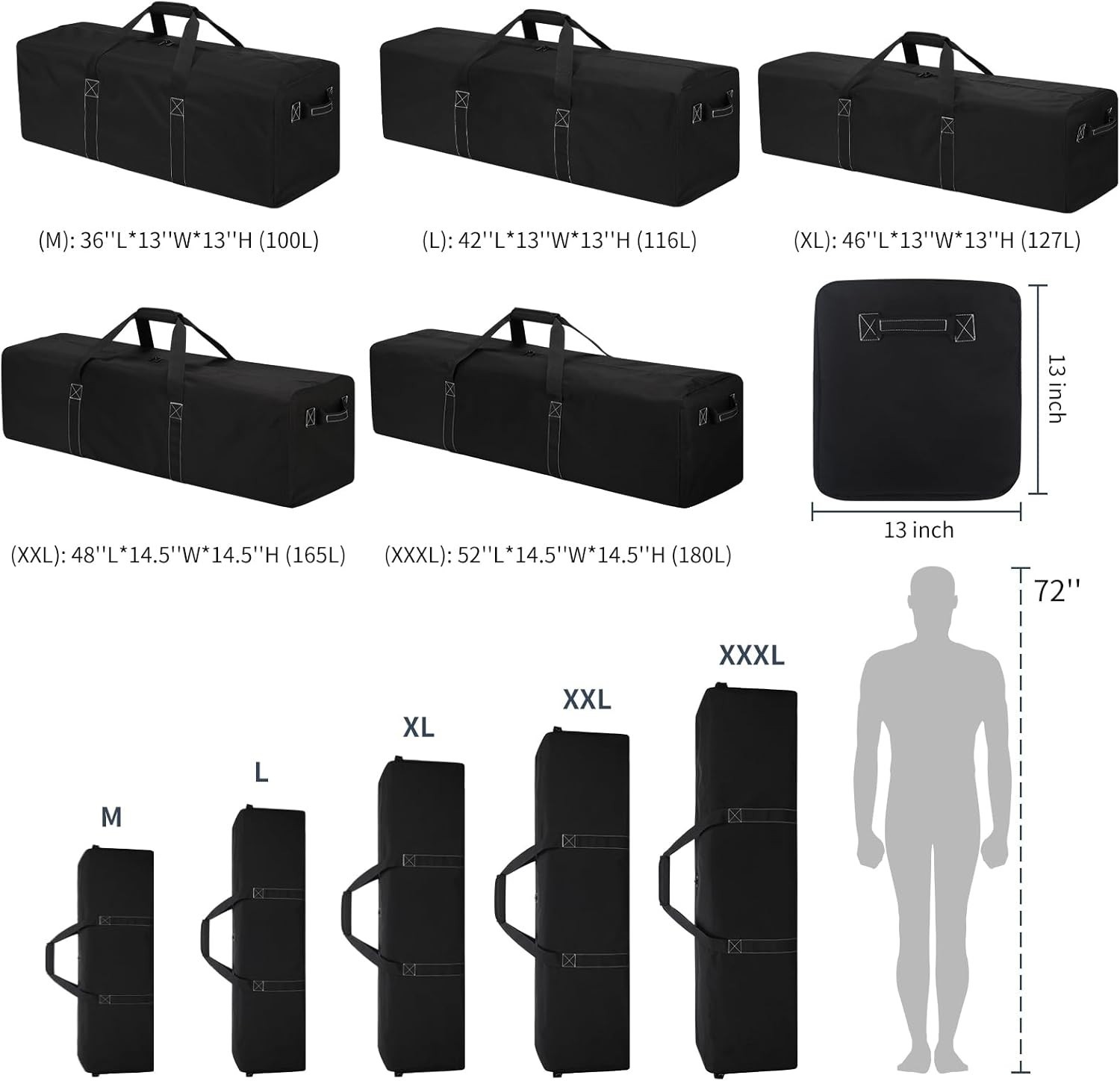 42 Inch Large Duffle Bag for Travel – 116L Extra Large Heavy Duty Duffel Bag …