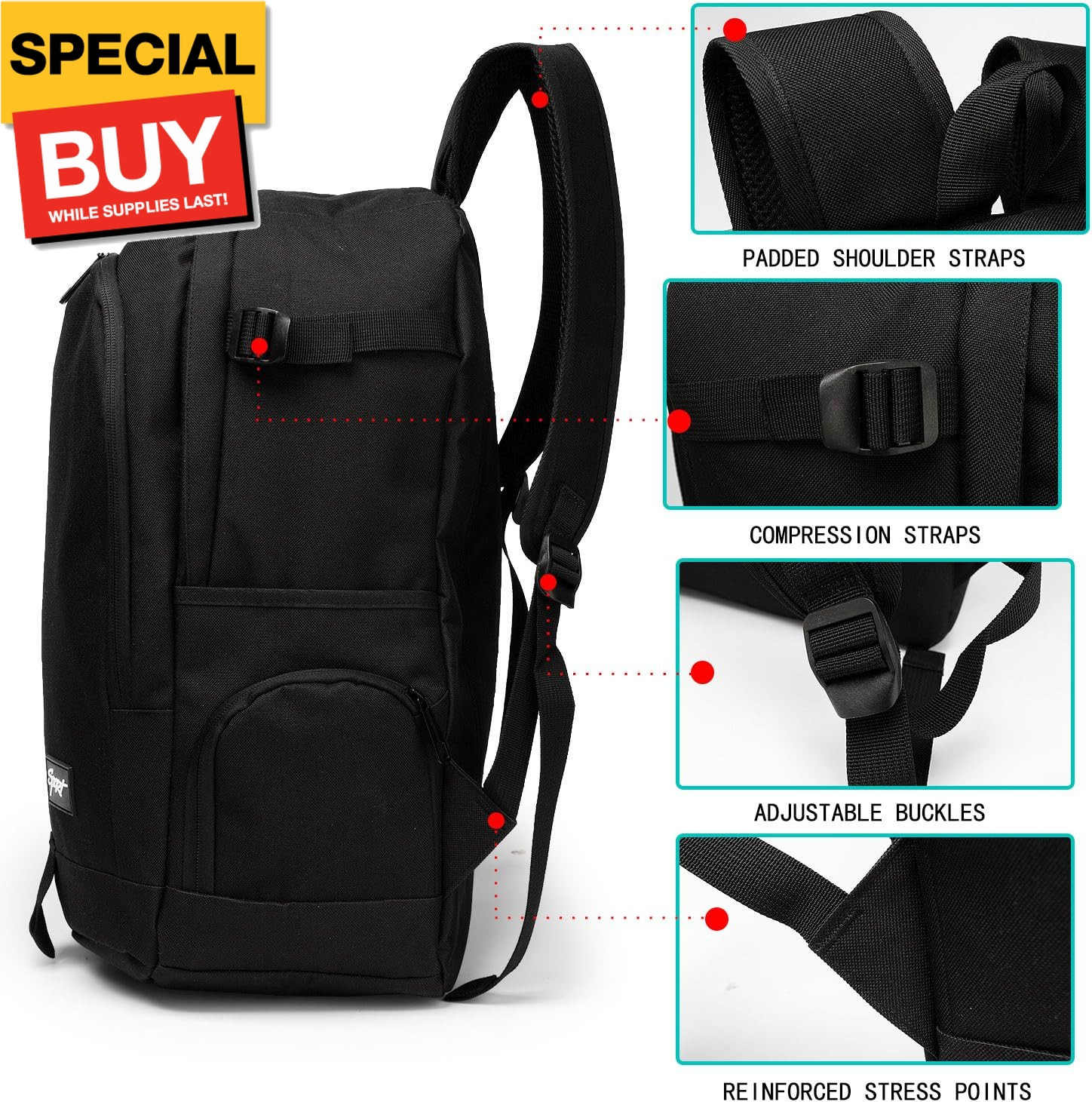 School Backpack Travel Bag for Men & Women Lightweight College Back Pack with…